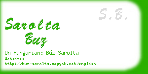 sarolta buz business card
