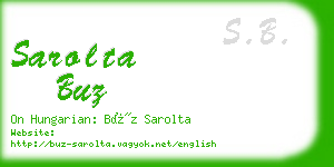 sarolta buz business card